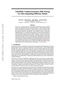 VideoPDE: Unified Generative PDE Solving via Video Inpainting Diffusion Models