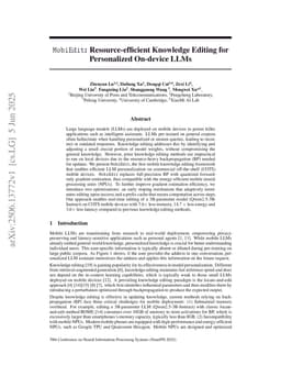 MobiEdit: Resource-efficient Knowledge Editing for Personalized On-device LLMs