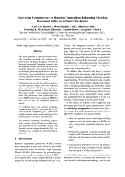 Knowledge Compression via Question Generation: Enhancing Multihop Document Retrieval without Fine-tuning