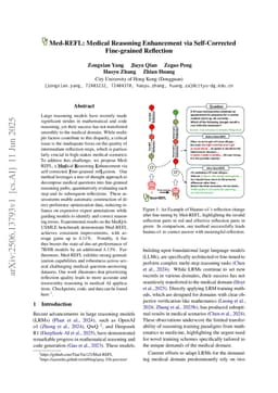 Med-REFL: Medical Reasoning Enhancement via Self-Corrected Fine-grained Reflection