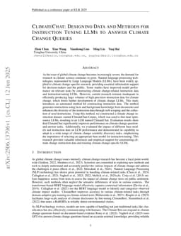 ClimateChat: Designing Data and Methods for Instruction Tuning LLMs to Answer Climate Change Queries