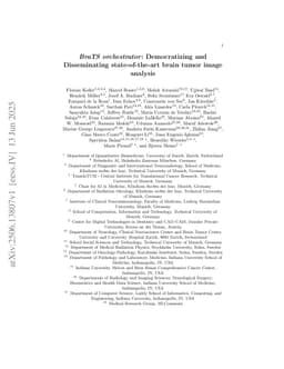 BraTS orchestrator : Democratizing and Disseminating state-of-the-art brain tumor image analysis