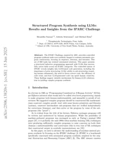 Structured Program Synthesis using LLMs: Results and Insights from the IPARC Challenge