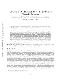 A Survey on World Models Grounded in Acoustic Physical Information