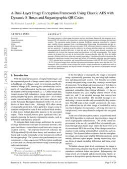 A Dual-Layer Image Encryption Framework Using Chaotic AES with Dynamic S-Boxes and Steganographic QR Codes