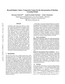 Beyond Shapley Values: Cooperative Games for the Interpretation of Machine Learning Models