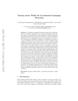 Density-aware Walks for Coordinated Campaign Detection