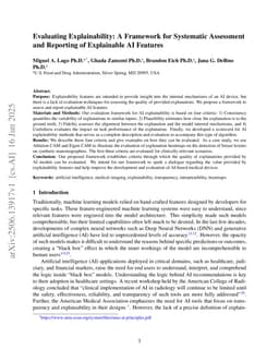 Evaluating Explainability: A Framework for Systematic Assessment and Reporting of Explainable AI Features