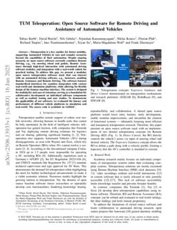 TUM Teleoperation: Open Source Software for Remote Driving and Assistance of Automated Vehicles