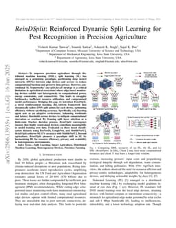 ReinDSplit: Reinforced Dynamic Split Learning for Pest Recognition in Precision Agriculture