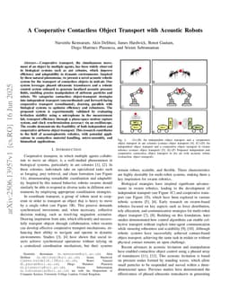 A Cooperative Contactless Object Transport with Acoustic Robots