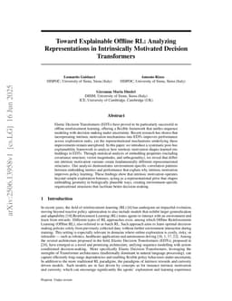 Toward Explainable Offline RL: Analyzing Representations in Intrinsically Motivated Decision Transformers