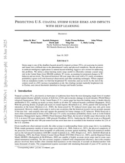 Projecting U.S. coastal storm surge risks and impacts with deep learning
