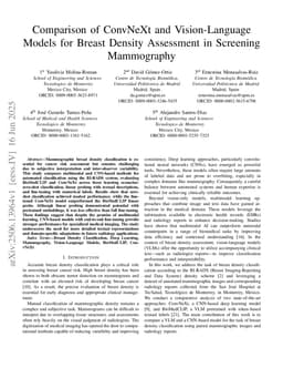 Comparison of ConvNeXt and Vision-Language Models for Breast Density Assessment in Screening Mammography