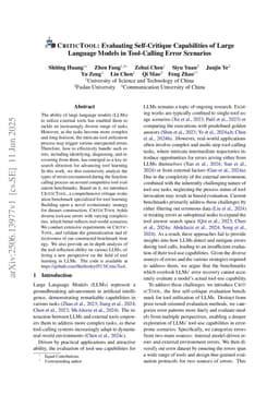 CRITICTOOL: Evaluating Self-Critique Capabilities of Large Language Models in Tool-Calling Error Scenarios