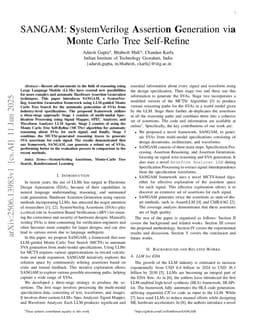 SANGAM: SystemVerilog Assertion Generation via Monte Carlo Tree Self-Refine