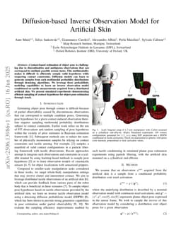 Diffusion-based Inverse Observation Model for Artificial Skin