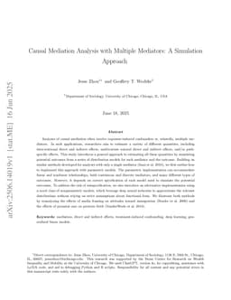 Causal Mediation Analysis with Multiple Mediators: A Simulation Approach
