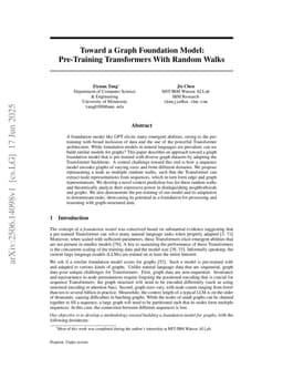 Toward a Graph Foundation Model: Pre-Training Transformers With Random Walks