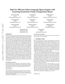 Déjà Vu: Efficient Video-Language Query Engine with Learning-based Inter-Frame Computation Reuse