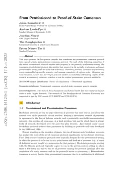 From Permissioned to Proof-of-Stake Consensus