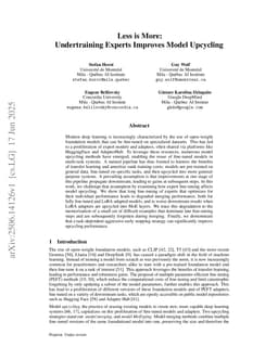 Less is More: Undertraining Experts Improves Model Upcycling