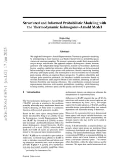 Structured and Informed Probabilistic Modeling with the Thermodynamic Kolmogorov-Arnold Model