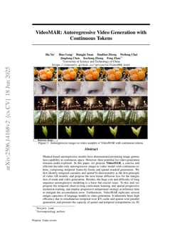 VideoMAR: Autoregressive Video Generatio with Continuous Tokens