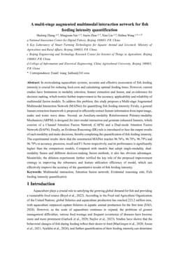 A multi-stage augmented multimodal interaction network for fish feeding intensity quantification
