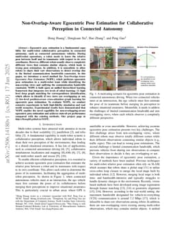 Non-Overlap-Aware Egocentric Pose Estimation for Collaborative Perception in Connected Autonomy