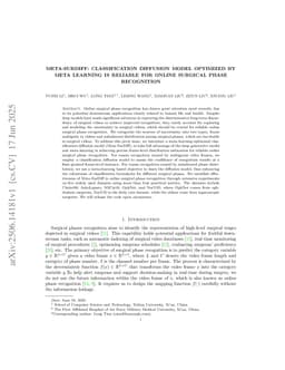 Meta-SurDiff: Classification Diffusion Model Optimized by Meta Learning is Reliable for Online Surgical Phase Recognition