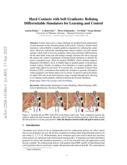 Hard Contacts with Soft Gradients: Refining Differentiable Simulators for Learning and Control