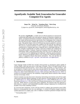 AgentSynth: Scalable Task Generation for Generalist Computer-Use Agents