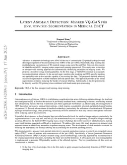 Latent Anomaly Detection: Masked VQ-GAN for Unsupervised Segmentation in Medical CBCT