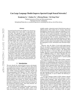 Can Large Language Models Improve Spectral Graph Neural Networks?