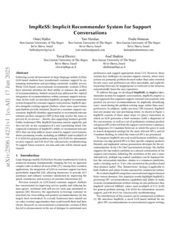 ImpReSS: Implicit Recommender System for Support Conversations