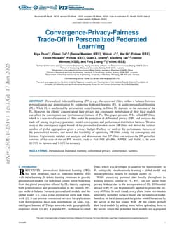 Convergence-Privacy-Fairness Trade-Off in Personalized Federated Learning