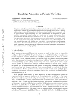 Knowledge Adaptation as Posterior Correction