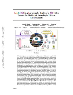 Leader360V: The Large-scale, Real-world 360 Video Dataset for Multi-task Learning in Diverse Environment