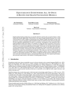 Equivariance Everywhere All At Once: A Recipe for Graph Foundation Models