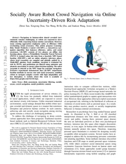 Socially Aware Robot Crowd Navigation via Online Uncertainty-Driven Risk Adaptation