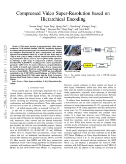 Compressed Video Super-Resolution based on Hierarchical Encoding