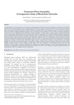 Consensus Power Inequality: A Comparative Study of Blockchain Networks
