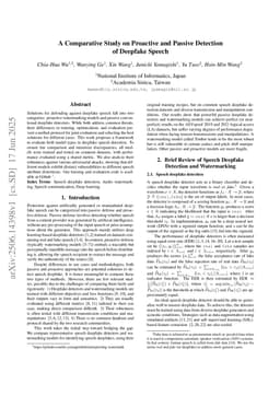 A Comparative Study on Proactive and Passive Detection of Deepfake Speech