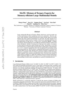 MoTE: Mixture of Ternary Experts for Memory-efficient Large Multimodal Models