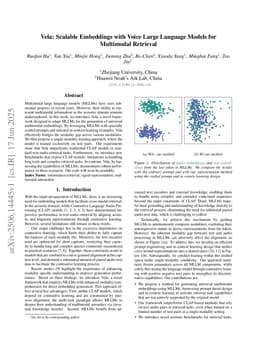 Vela: Scalable Embeddings with Voice Large Language Models for Multimodal Retrieval