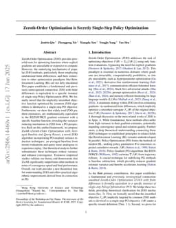 Zeroth-Order Optimization is Secretly Single-Step Policy Optimization