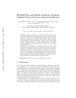ReDASH: Fast and efficient Scaling in Arithmetic Garbled Circuits for Secure Outsourced Inference