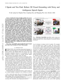I Speak and You Find: Robust 3D Visual Grounding with Noisy and Ambiguous Speech Inputs