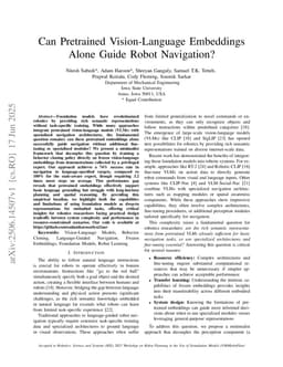 Can Pretrained Vision-Language Embeddings Alone Guide Robot Navigation?